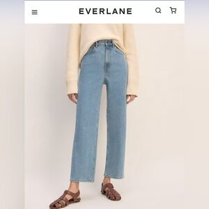 NWT Everlane Way-High Jean in Light Indigo